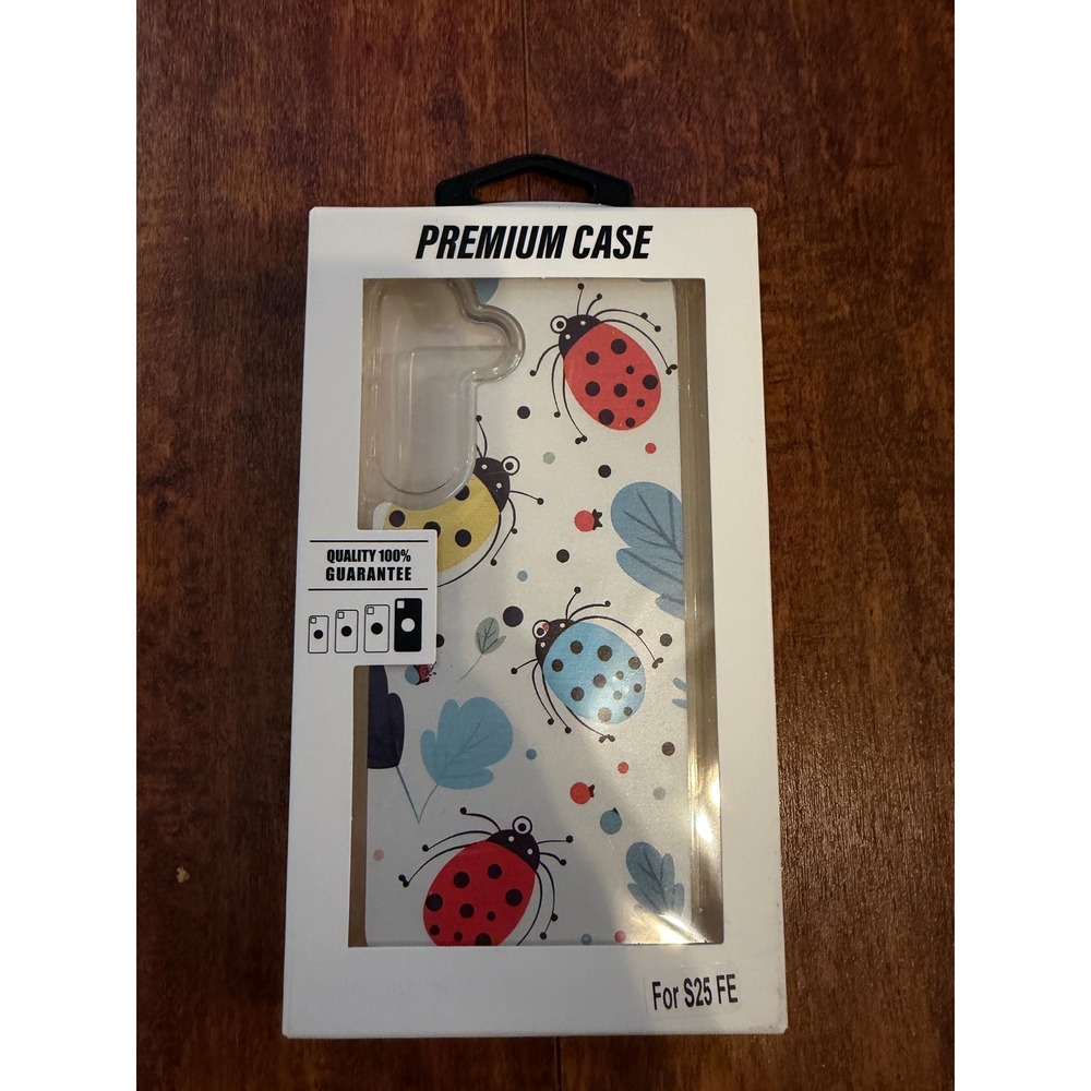Samsung‎ Galaxy S25 FE Case Ladybug Pattern Designer Protection Case White New